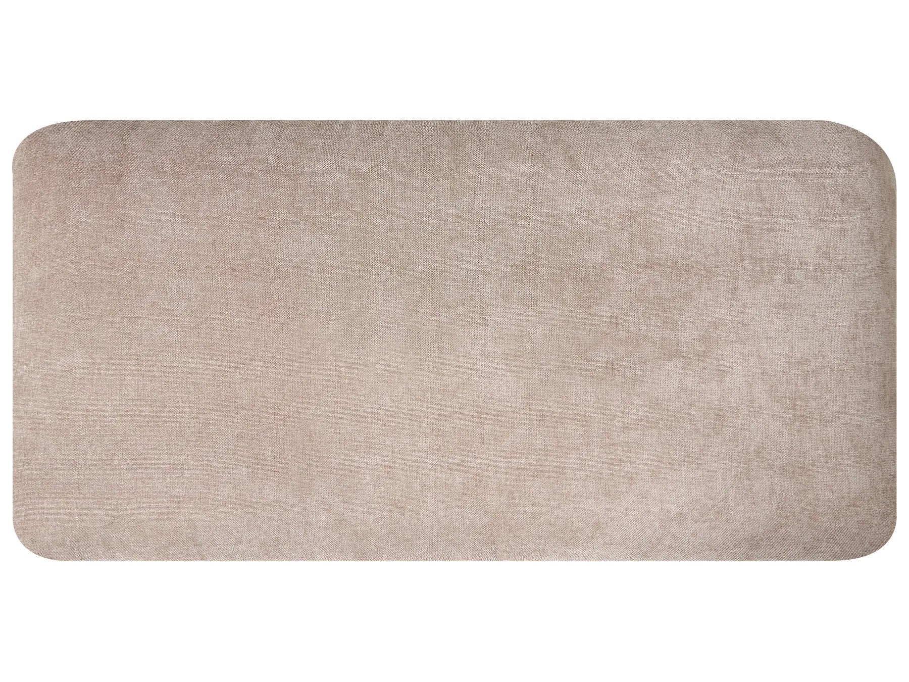 Corner Sofa Bed 3 Seater NUBORG Chenille Light Brown Right Hand