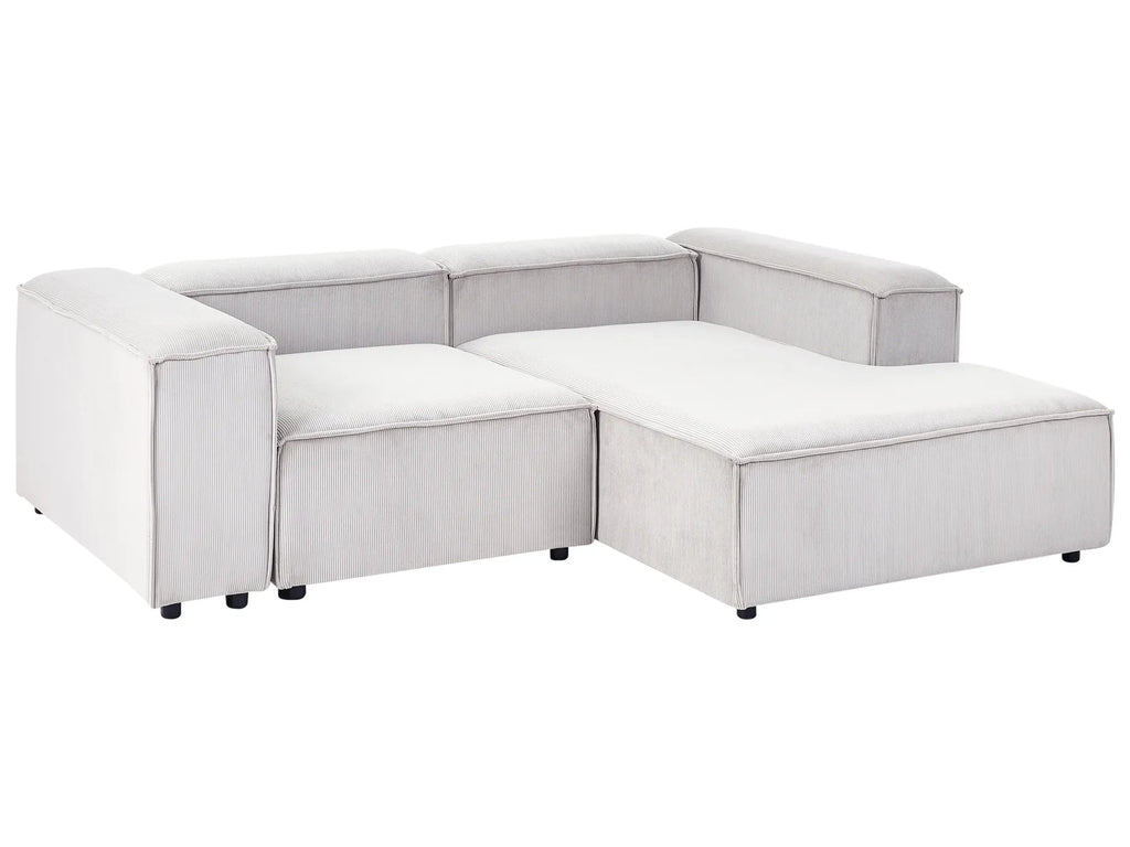 Modular Corner Sofa 3 Seater ARDAL Corduroy Off-White Left Hand