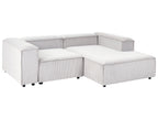 Modular Corner Sofa 3 Seater ARDAL Corduroy Off-White Left Hand