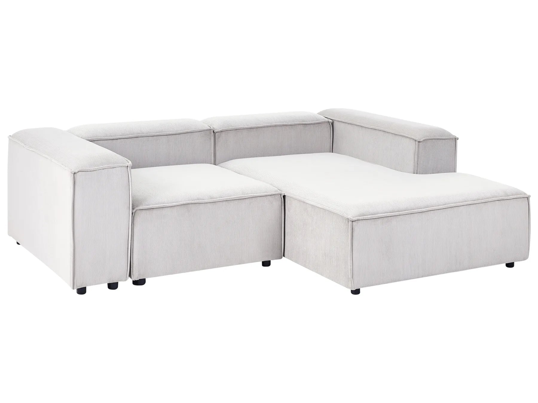 Modular Corner Sofa 3 Seater ARDAL Corduroy Off-White Left Hand