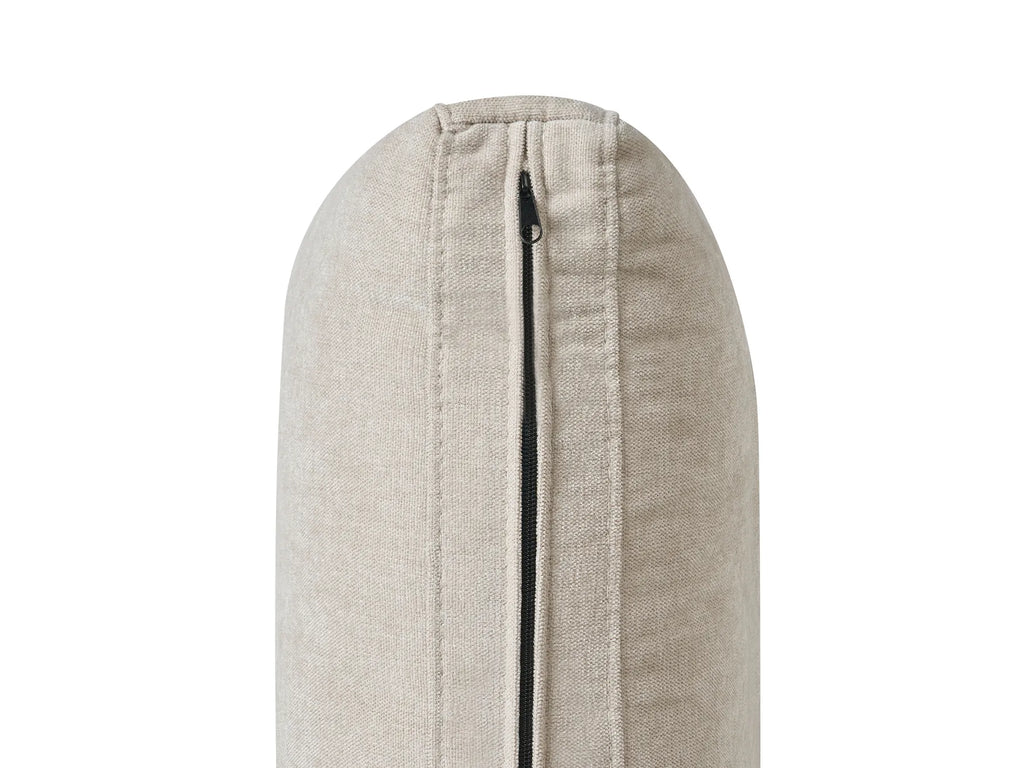 Corner Sofa Bed 3 Seater NUBORG Chenille Light Beige Right Hand