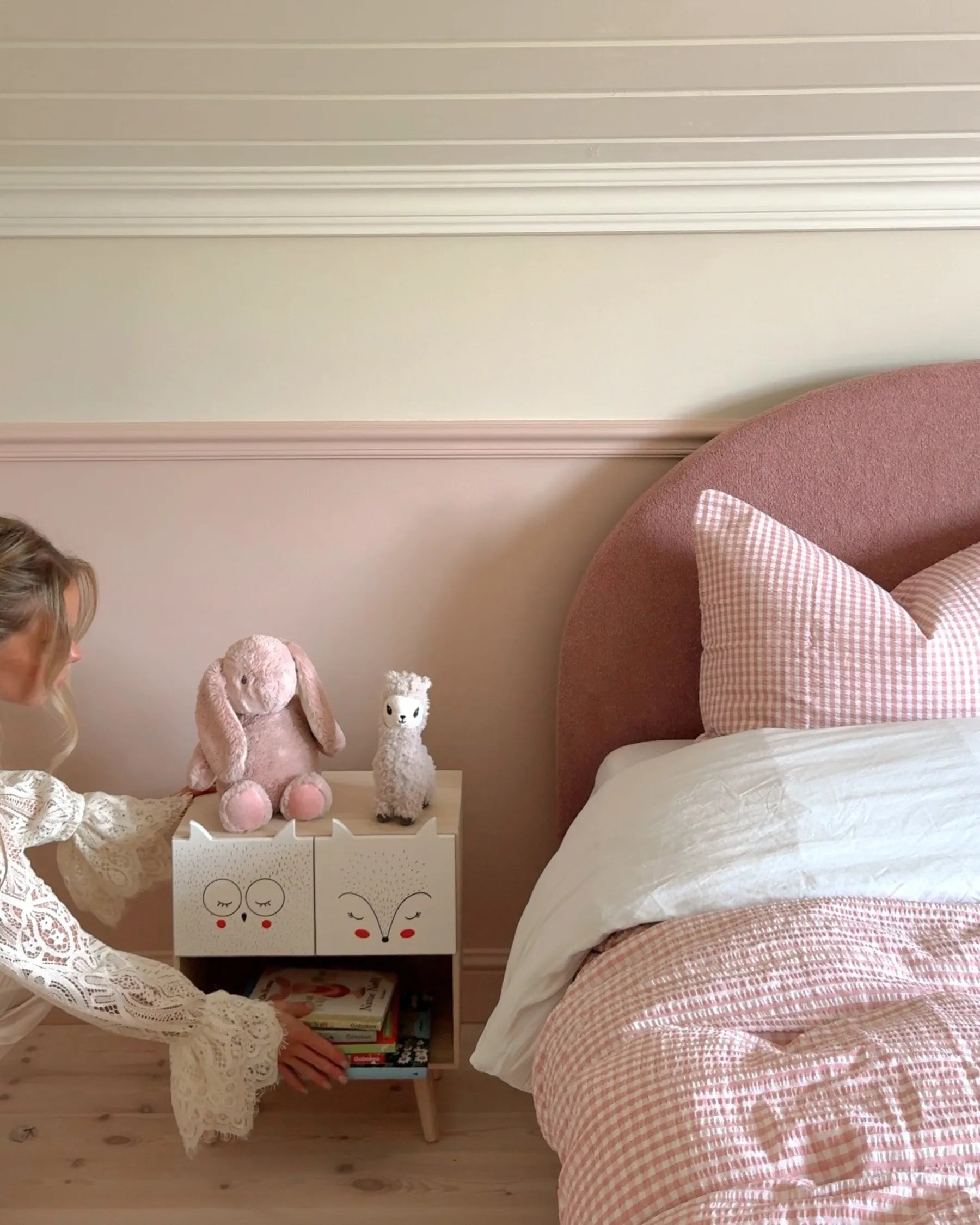 2 Drawer Bedside Table RUPERT Light Brown