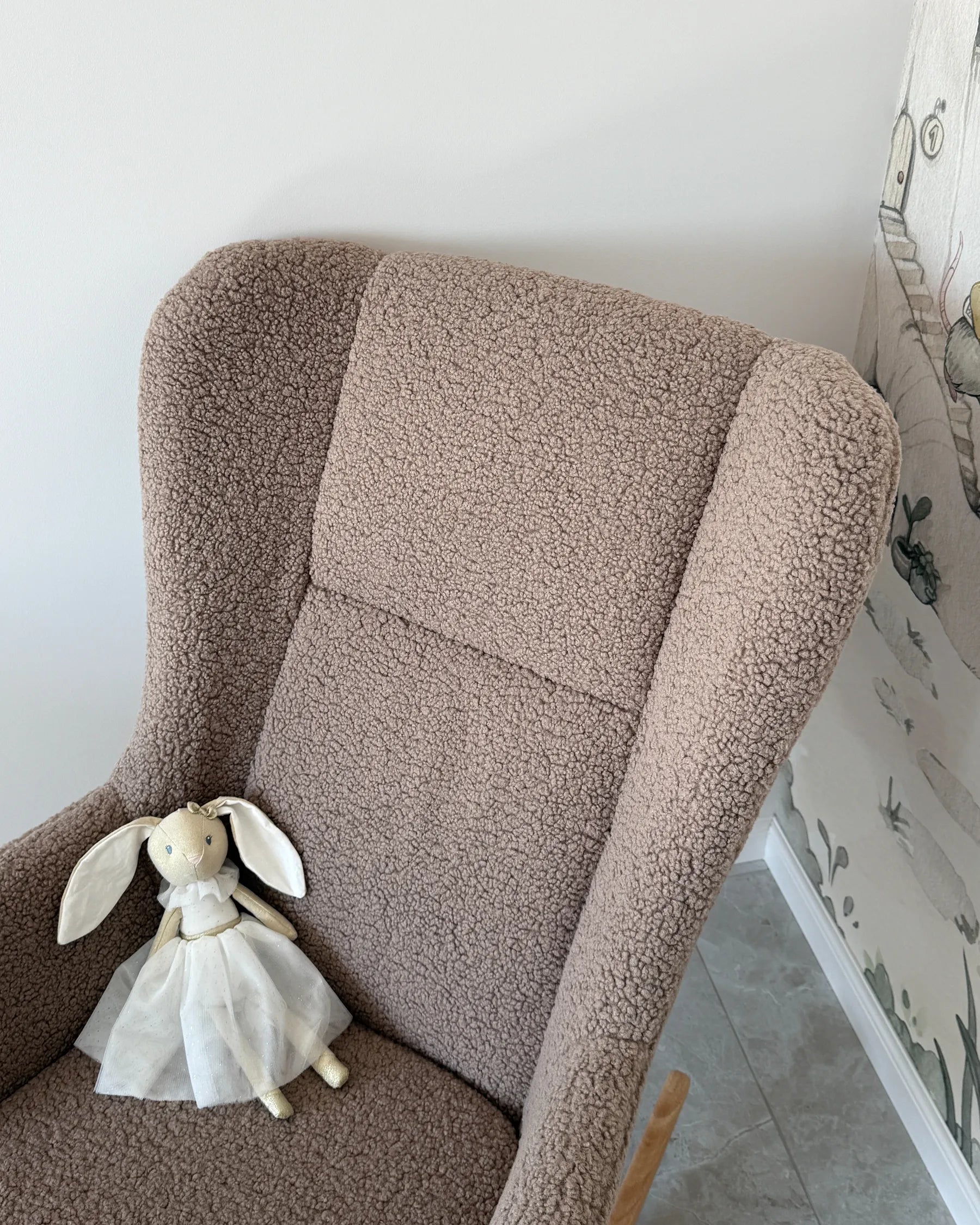 Rocking Chair LUOMA Boucle Beige