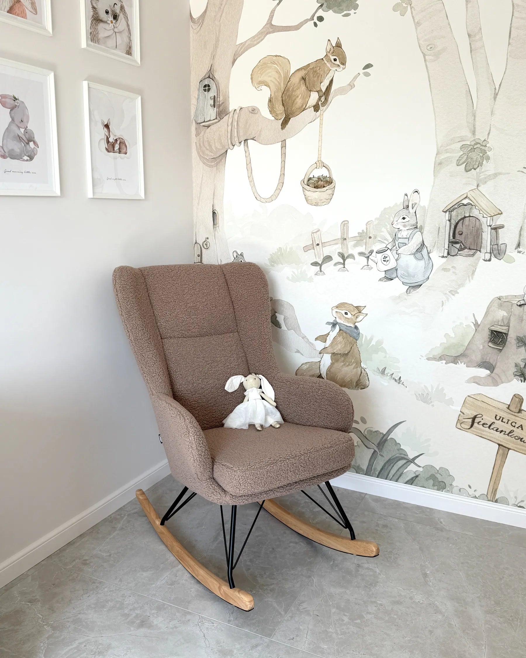 Rocking Chair LUOMA Boucle Beige