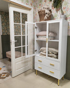 Glass Display Cabinet MILORA 80 cm White