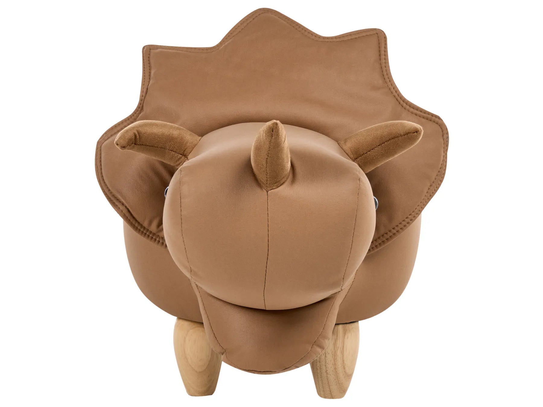 Storage Animal Stool TRICERATOPS Fabric Brown