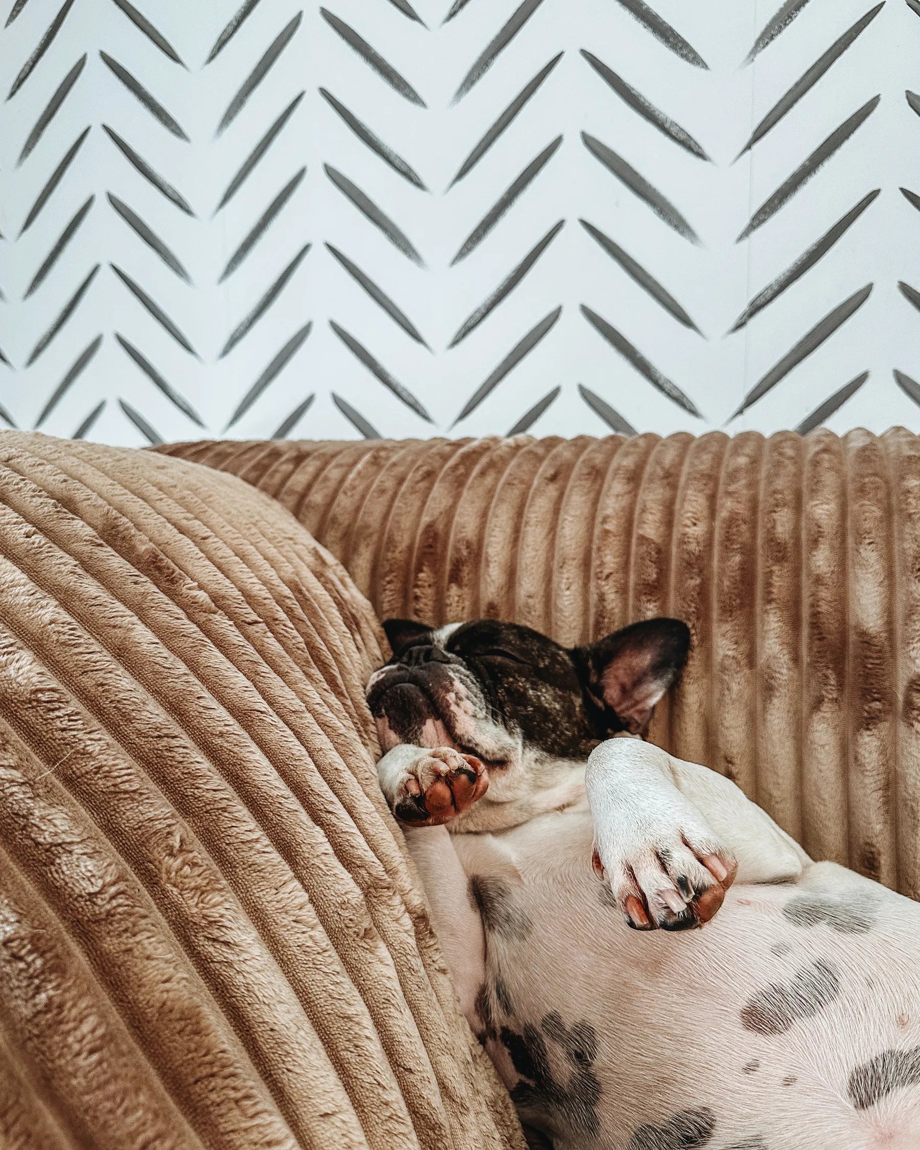 Corner Sofa STENUM Corduroy Light Brown Left Hand