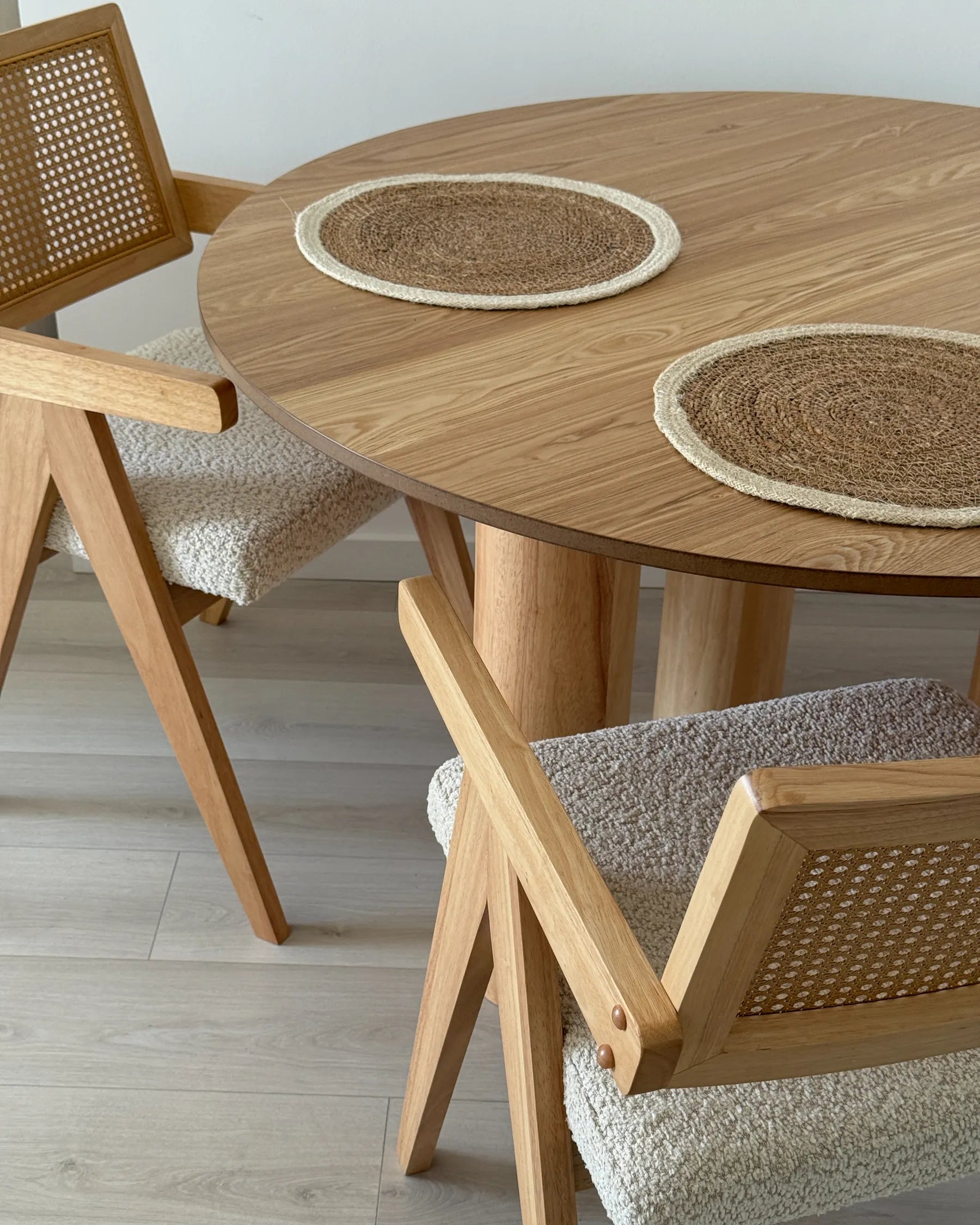 Dining Table ORIN Light Ash Wood 120 cm 120 cm