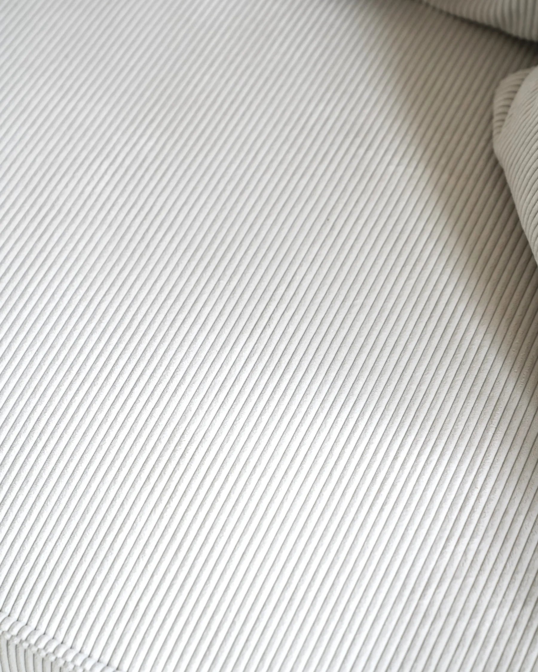 Corner Sofa Bed 3 Seater ABACKA Corduroy Off-White Right Hand