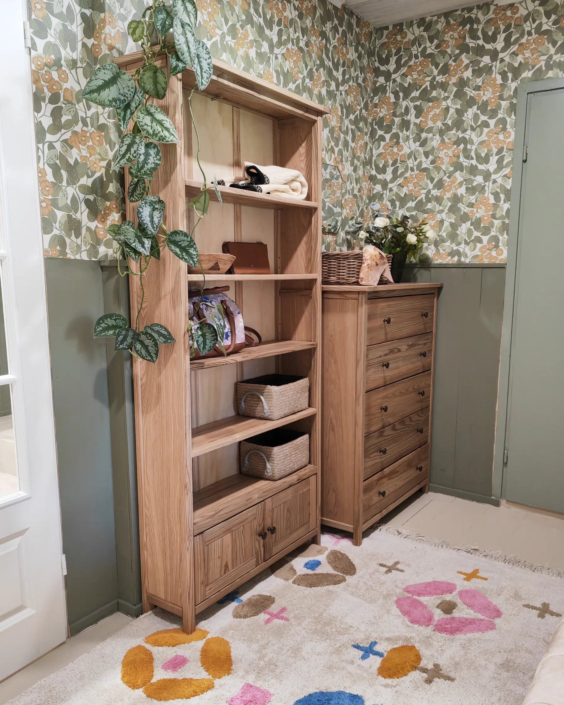 Bookcase SALTON Sassafras Wood 179 cm Brown