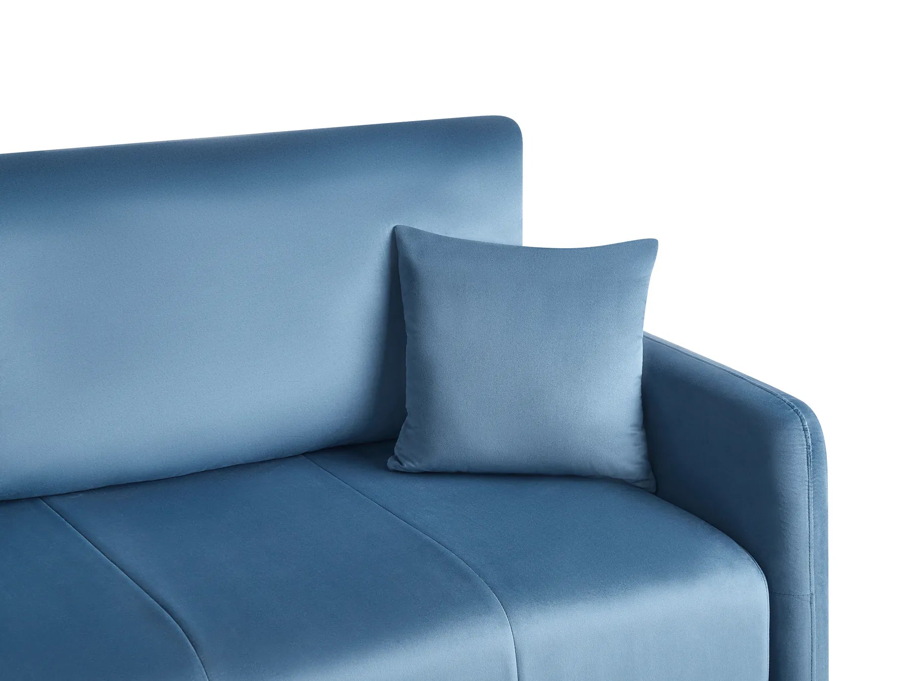 Sofa Bed 3 Seater EGGE Velvet Blue