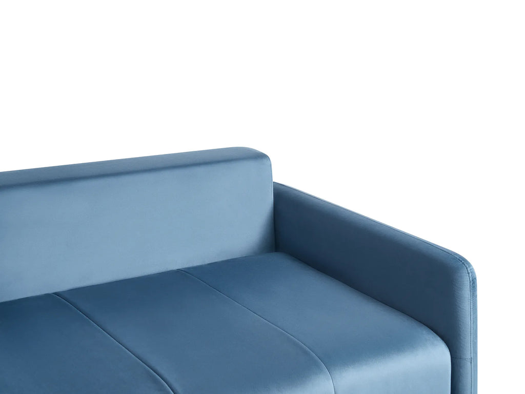 Sofa Bed 3 Seater EGGE Velvet Blue