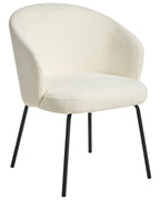 Set of 2 Dining Chairs LUDDEN Boucle Light Beige