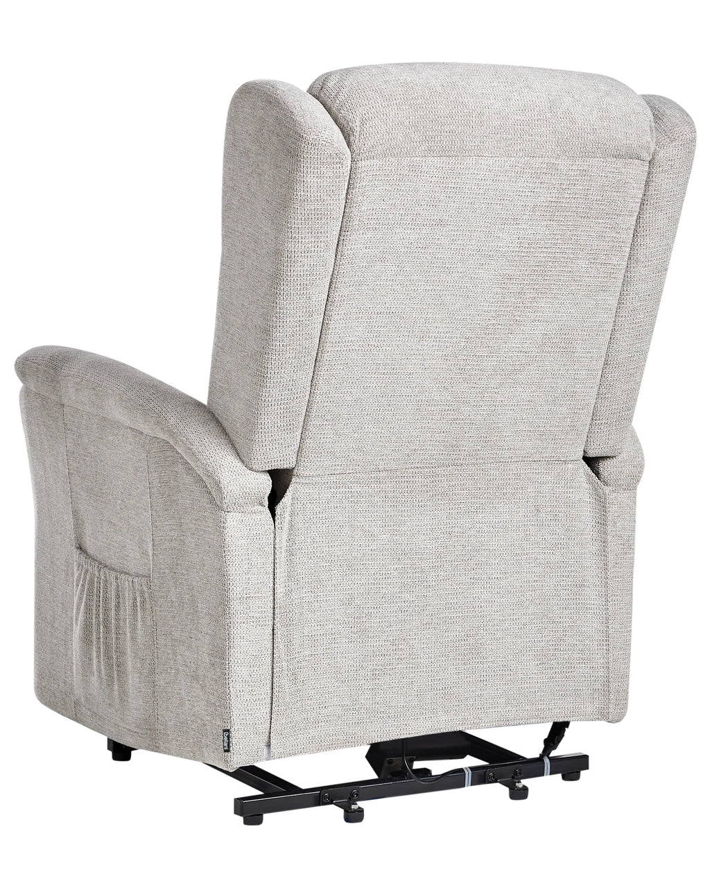 Electric Recliner Chair ELEGY With Footrest Fabric Light Grey