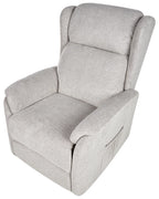 Electric Recliner Chair ELEGY With Footrest Fabric Light Grey