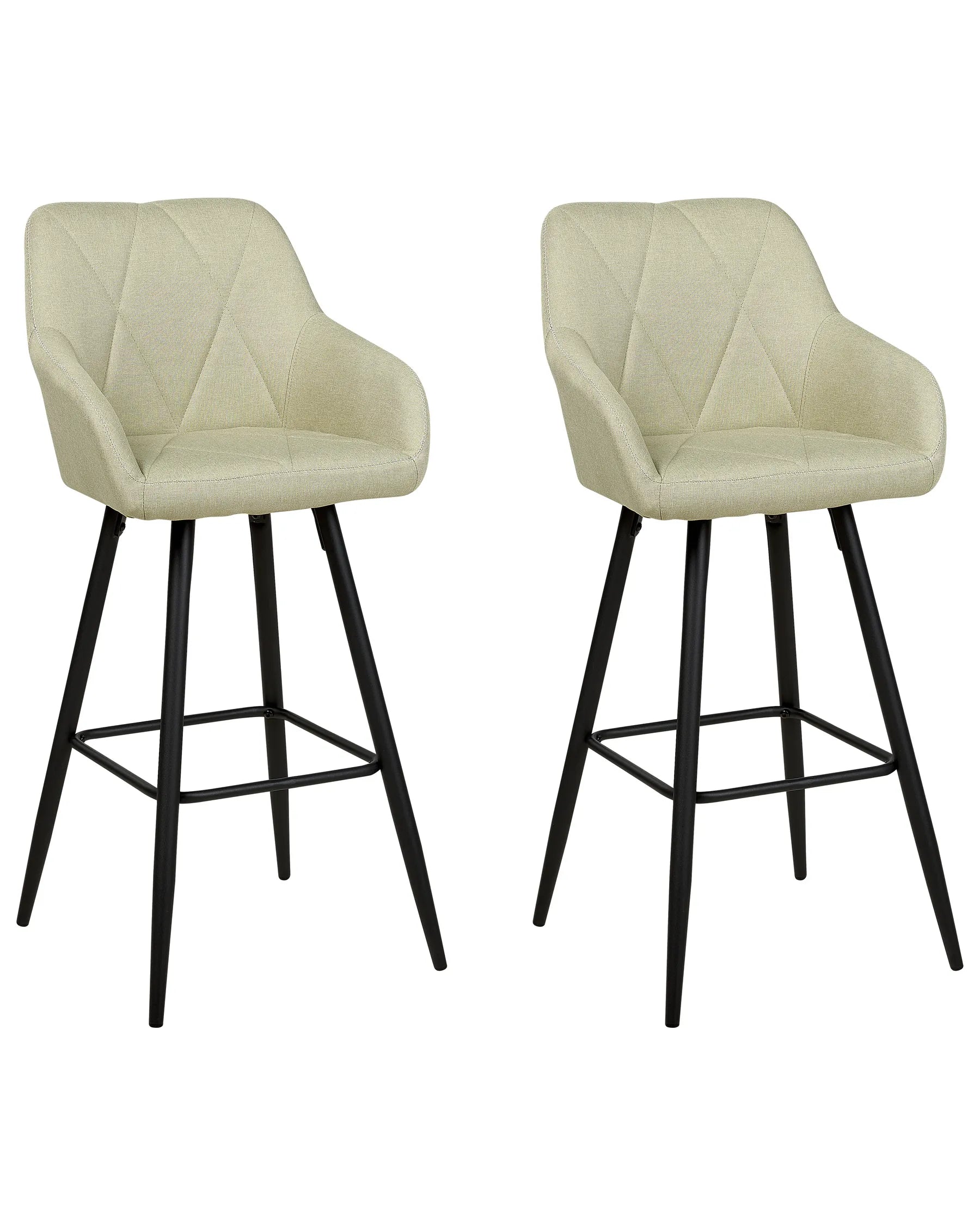 Set of 2 Bar Chairs DARIEN Light Green