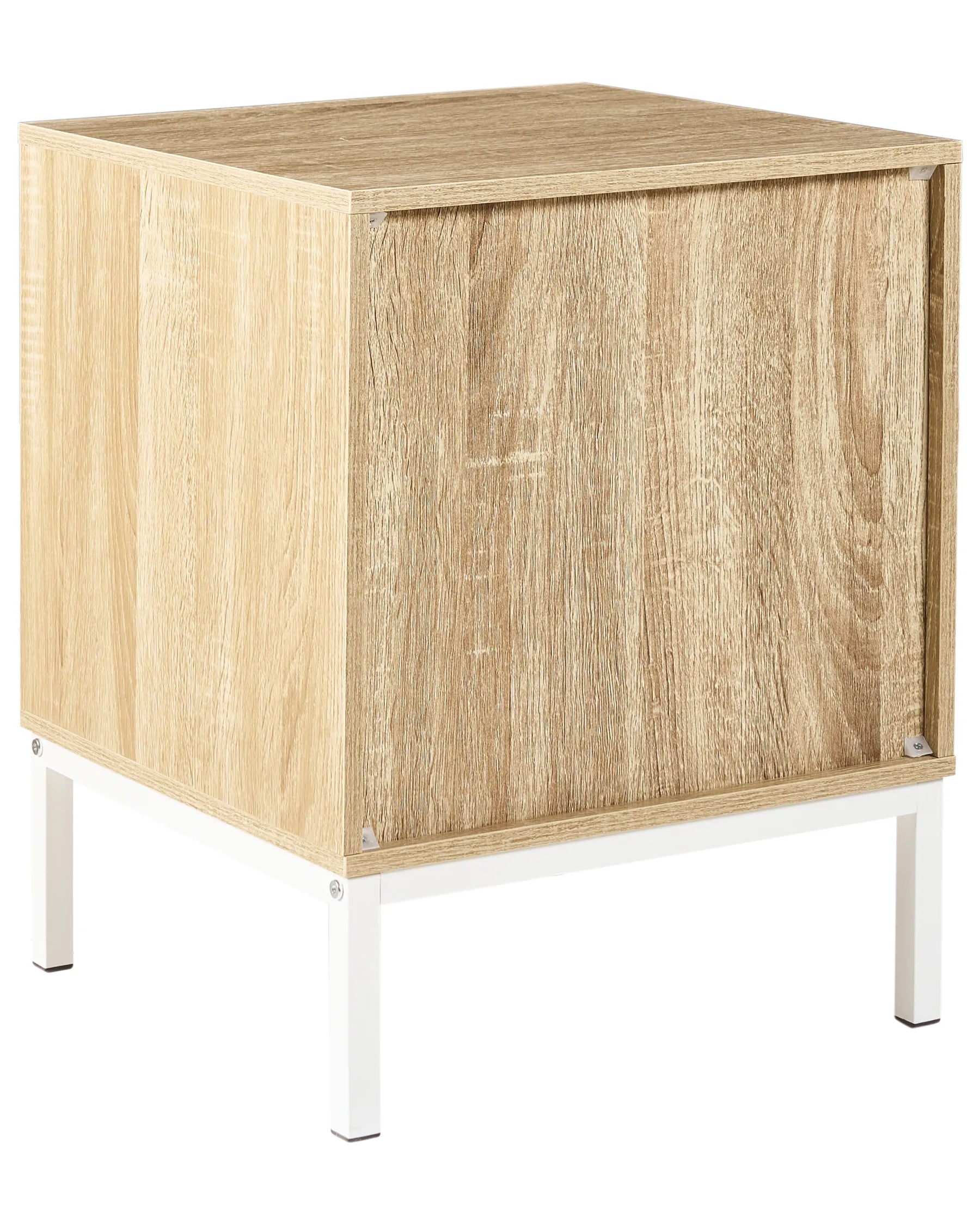 2 Drawer Bedside Table ROYALLA Light Brown