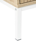 2 Drawer Bedside Table ROYALLA Light Brown