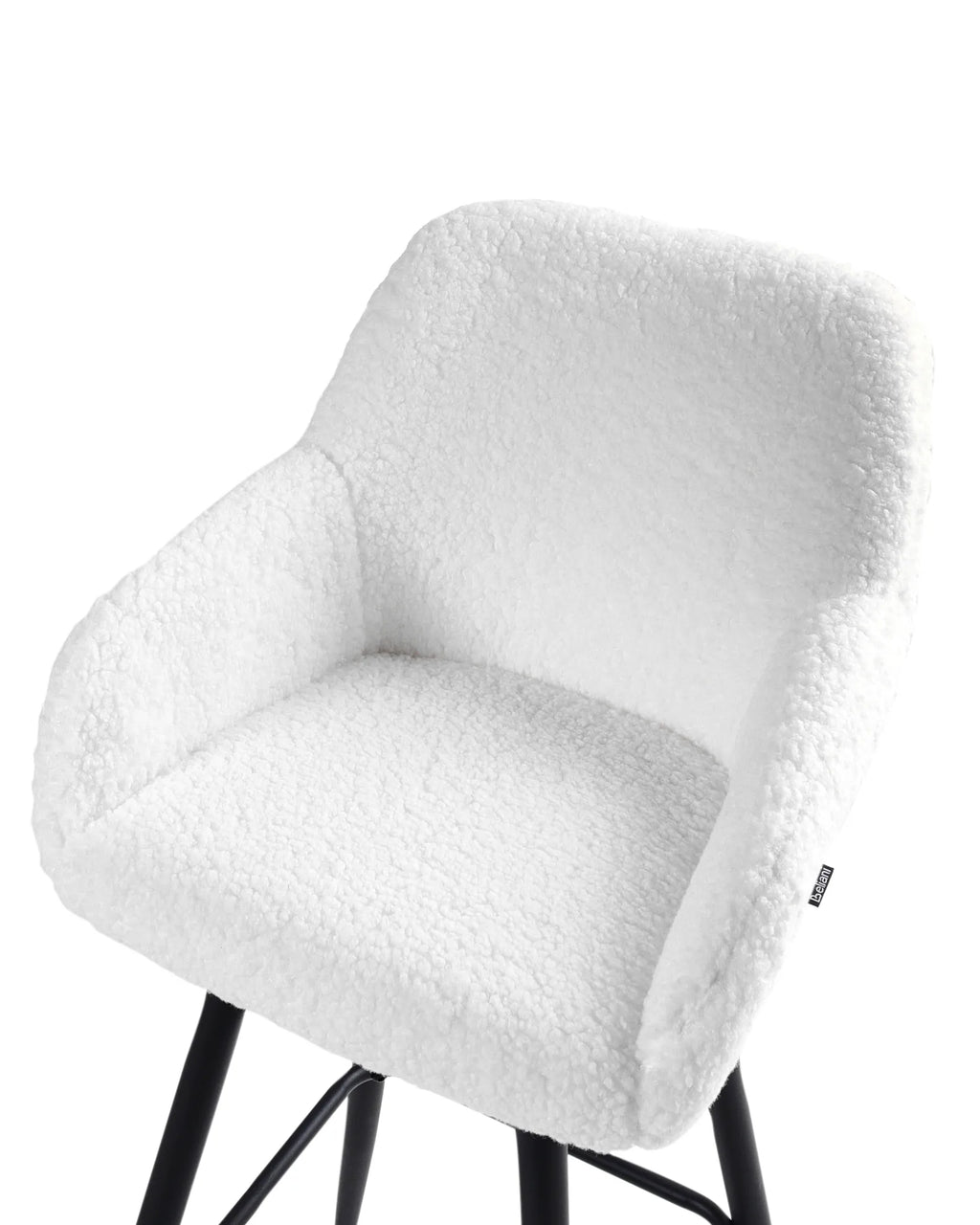 Set of 2 Bar Chairs CASMALIA Boucle Off-White
