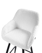 Set of 2 Bar Chairs CASMALIA Boucle Off-White
