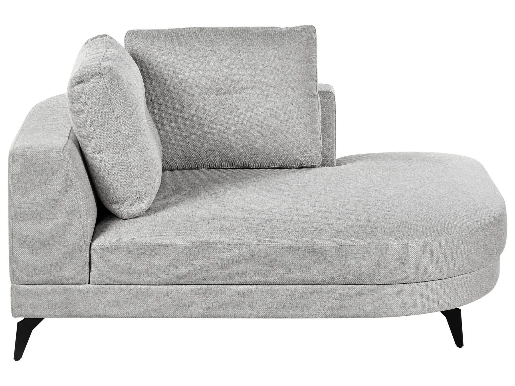 Chaise Longue MARUM Faux Linen Grey