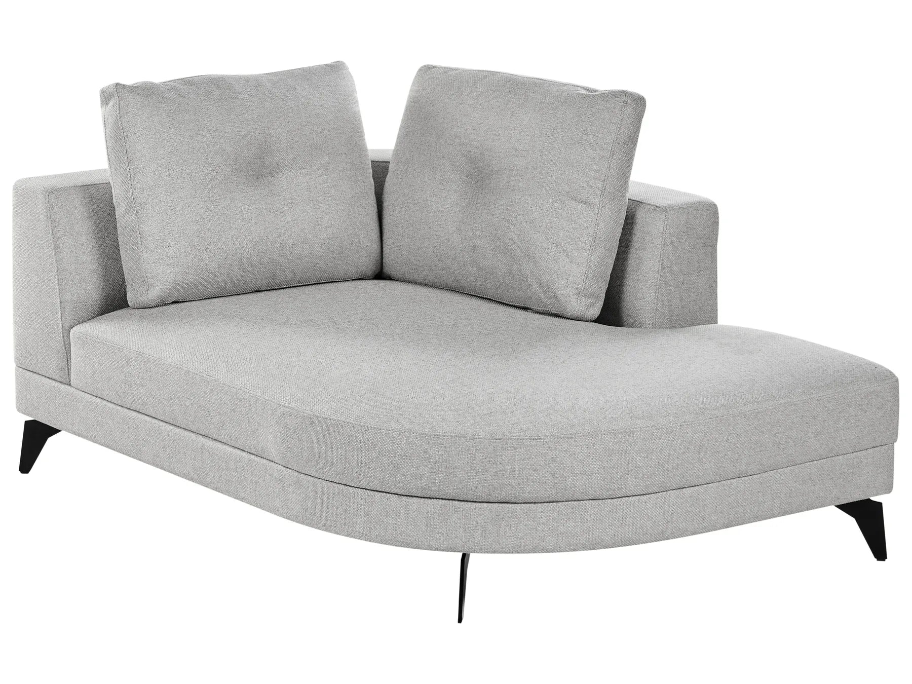 Chaise Longue MARUM Faux Linen Grey