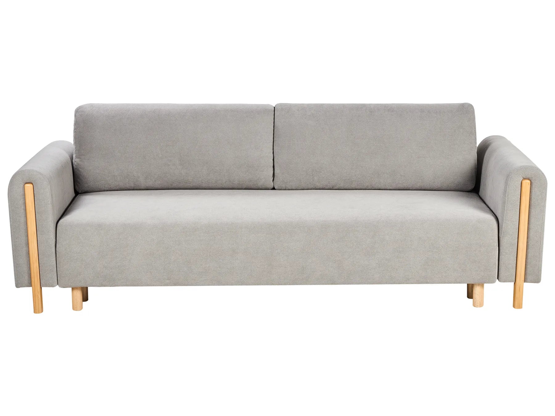 Sofa Bed 3 Seater KVAM Fabric Grey with Storage