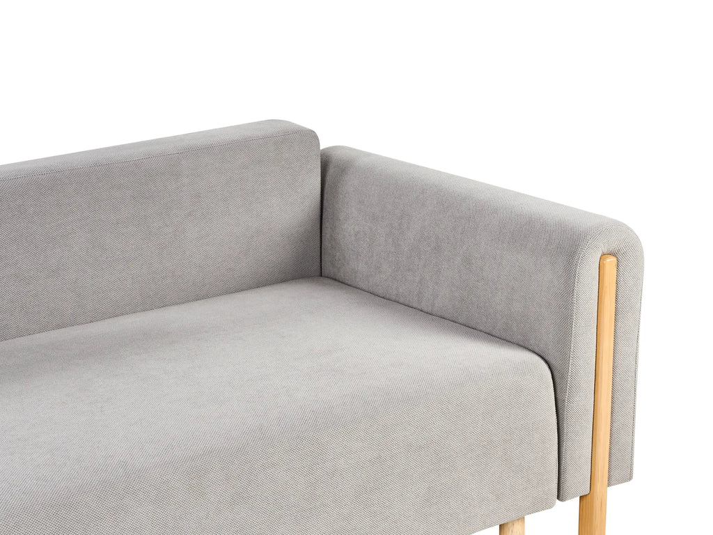 Sofa Bed 3 Seater KVAM Fabric Grey with Storage