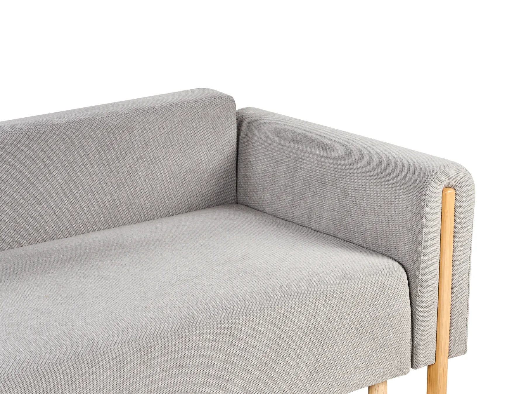 Sofa Bed 3 Seater KVAM Fabric Grey with Storage