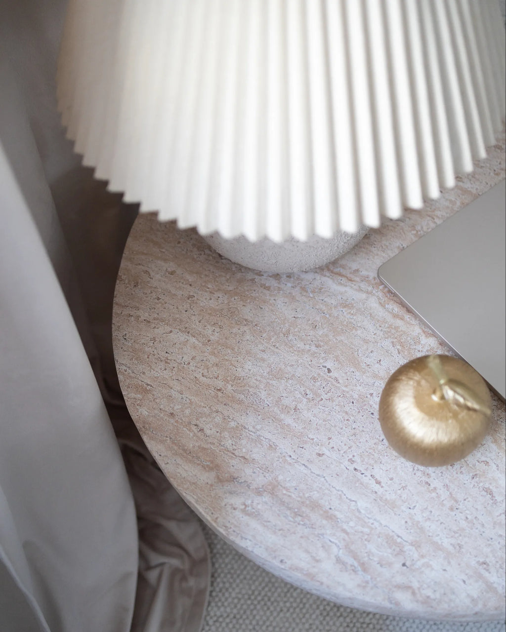 Coffee Table VICARELLO Travertine Effect