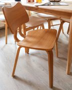 Set of 2 Dining Chairs DIANA Wood Light Brown