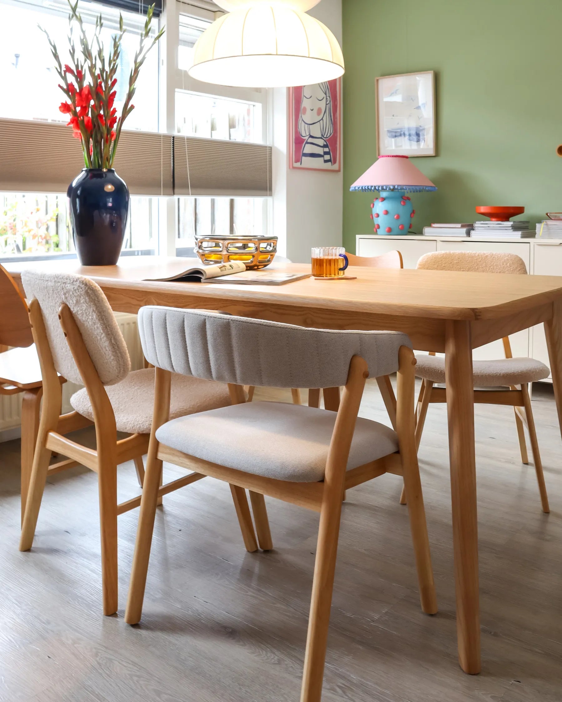 Dining Table KEHO Light Oak 200 cm 90 cm