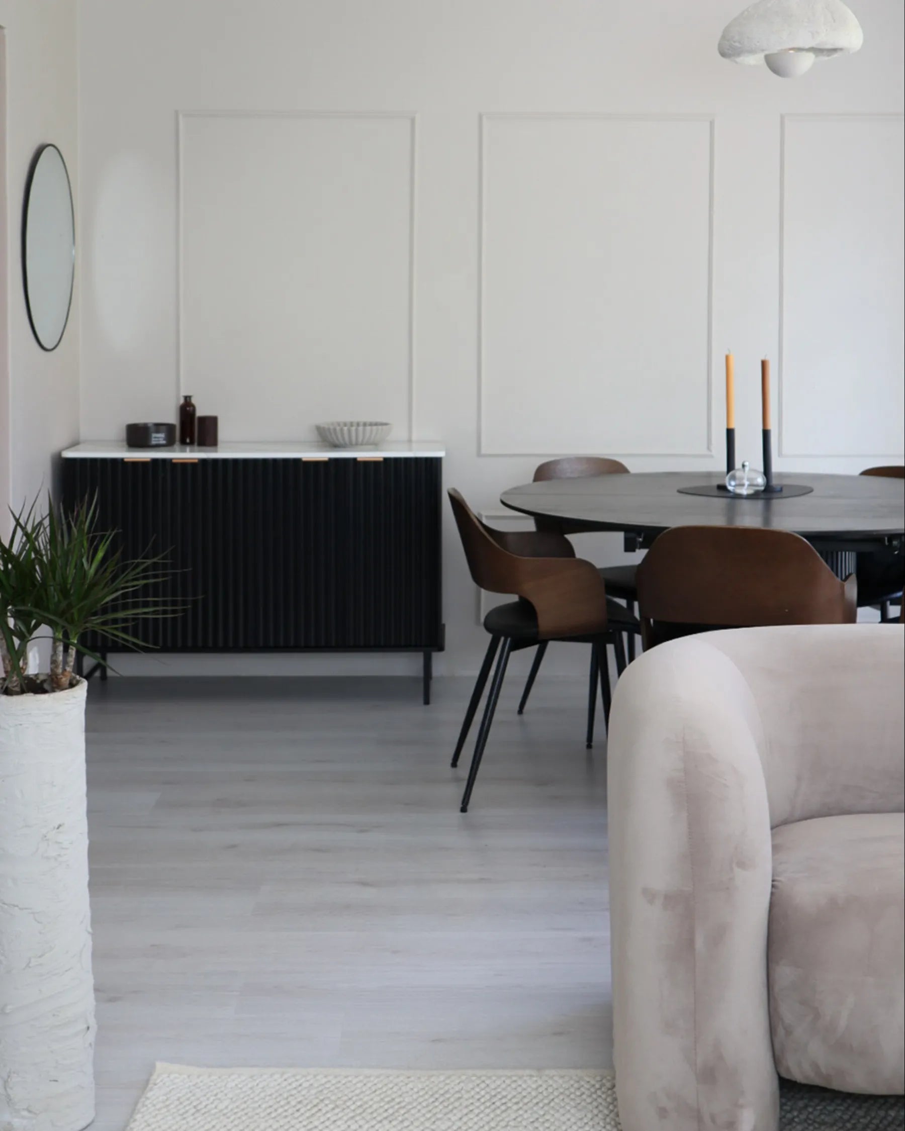 Cabinet GLASTONBURY Marble/ Black