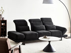 Sofa 3 Seater IKAST Fabric Black