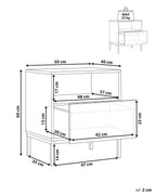 1 Drawer Bedside Table CARAQUET Dark Brown