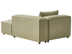 Left-Hand Chaise Lounge BRANDE Fabric Light Green