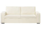 Sofa Bed 3 Seater VUOKATTI Boucle Off-White