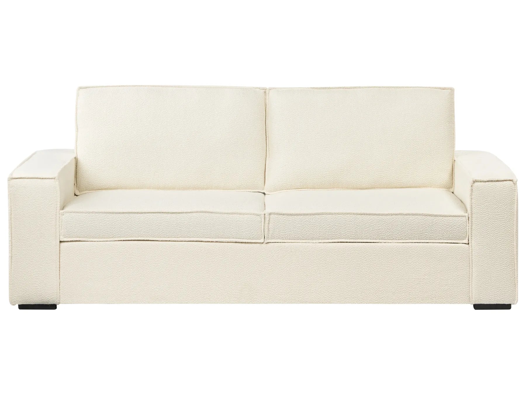 Sofa Bed 3 Seater VUOKATTI Boucle Off-White