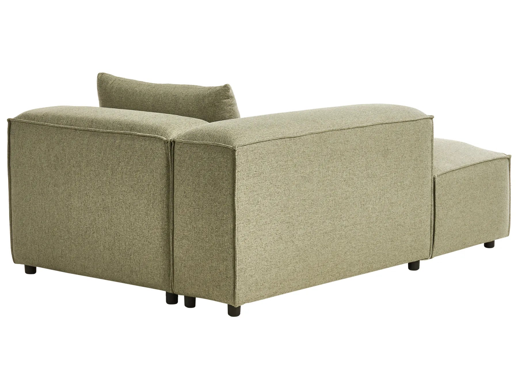 Right-Hand Chaise Lounge BRANDE Fabric Light Green