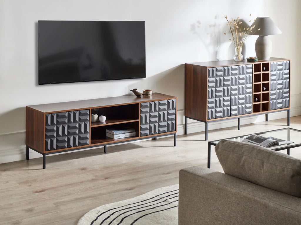 Wine Cabinet CARAQUET Dark Brown