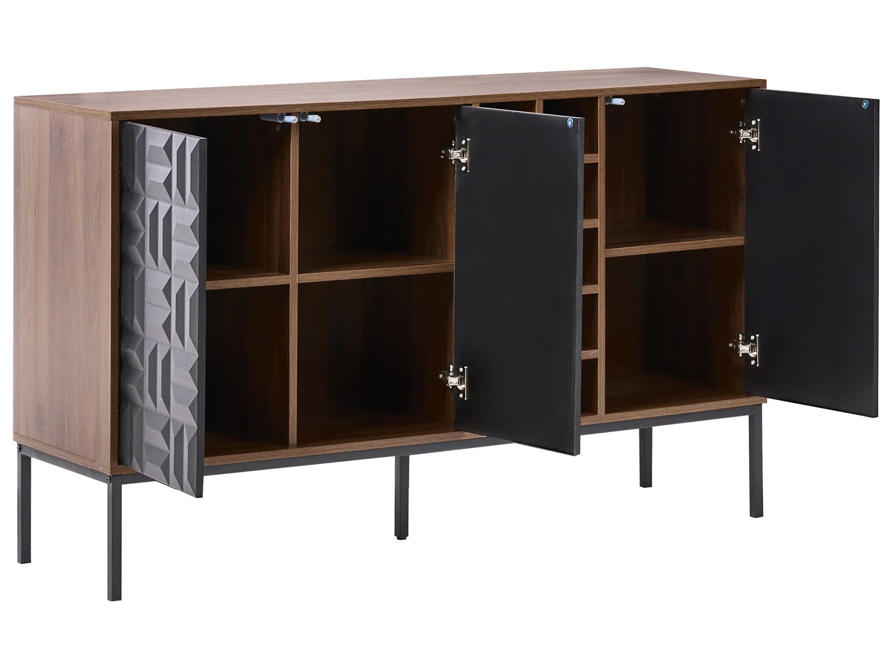 Wine Cabinet CARAQUET Dark Brown