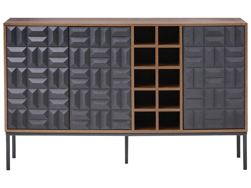 Wine Cabinet CARAQUET Dark Brown