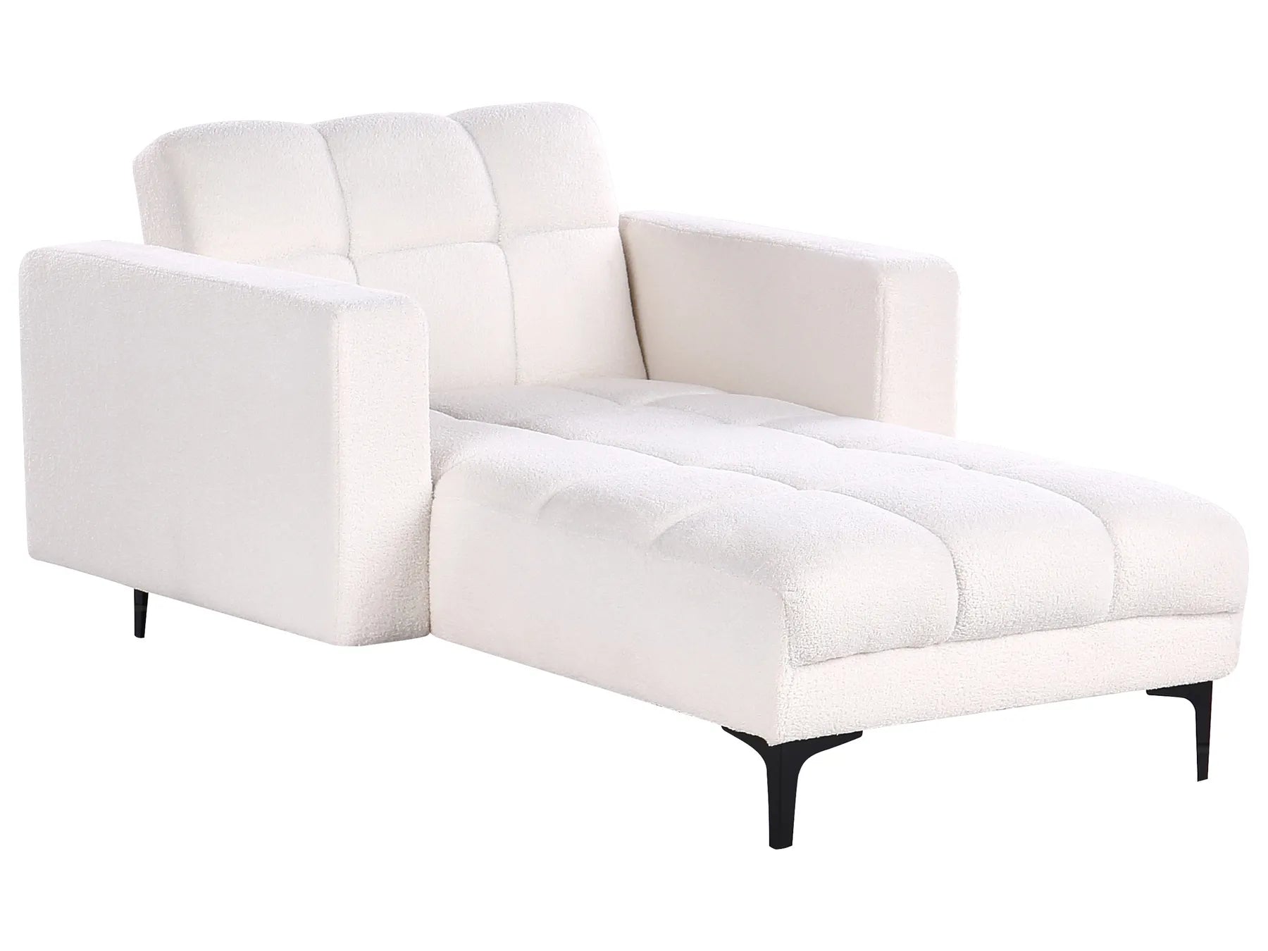 Chaise Longue ALNES Boucle White