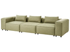 Modular Sofa 3 Seater BRANDE Fabric Light Green