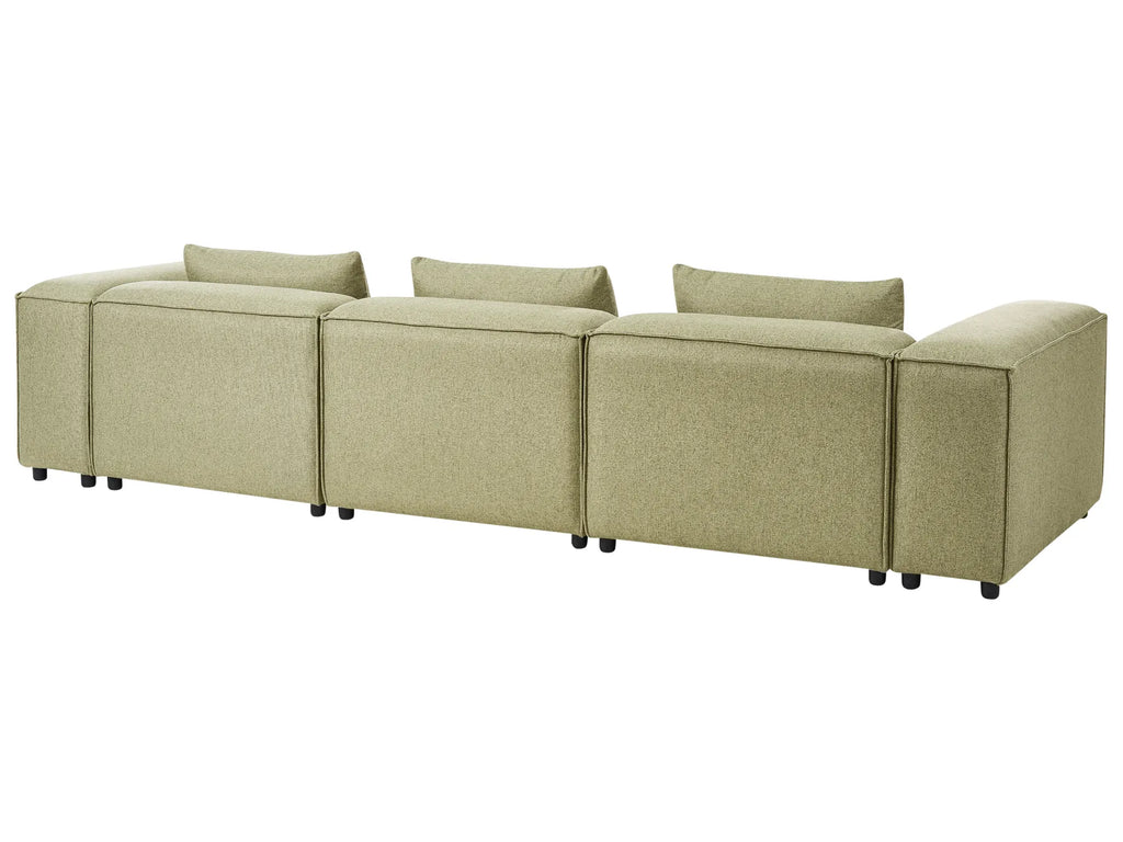 Modular Sofa 3 Seater BRANDE Fabric Light Green