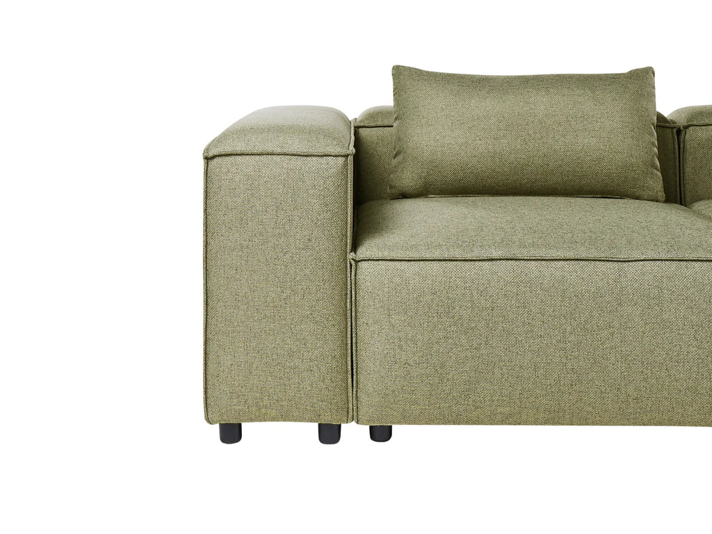 Modular Sofa 3 Seater BRANDE Fabric Light Green
