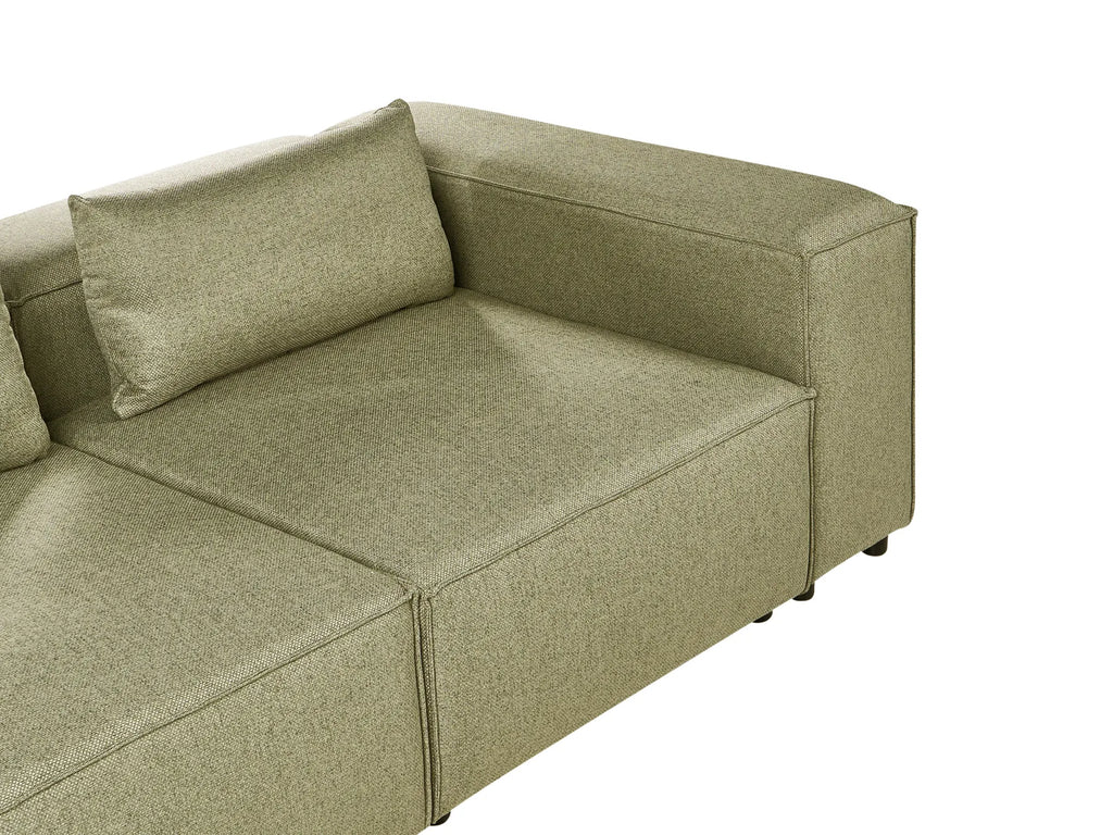 Modular Sofa 3 Seater BRANDE Fabric Light Green
