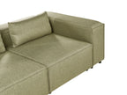Modular Sofa 3 Seater BRANDE Fabric Light Green