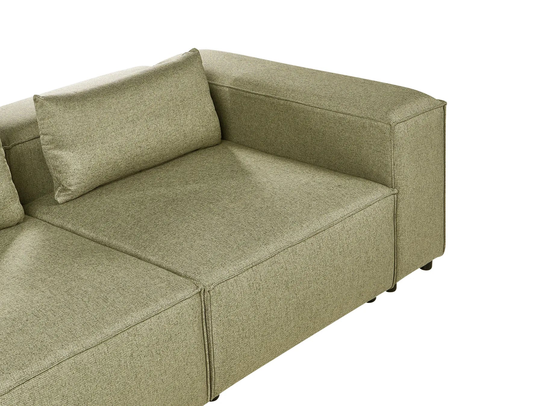 Modular Sofa 3 Seater BRANDE Fabric Light Green