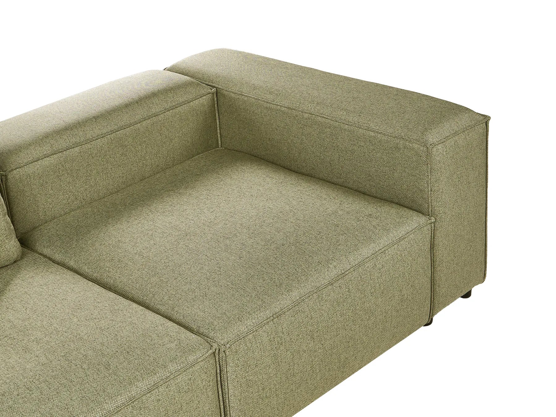 Modular Sofa 3 Seater BRANDE Fabric Light Green